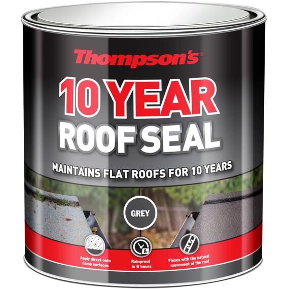 Ronseal Thompson's 10 Year Roof Seal, 1 litre, Grey.