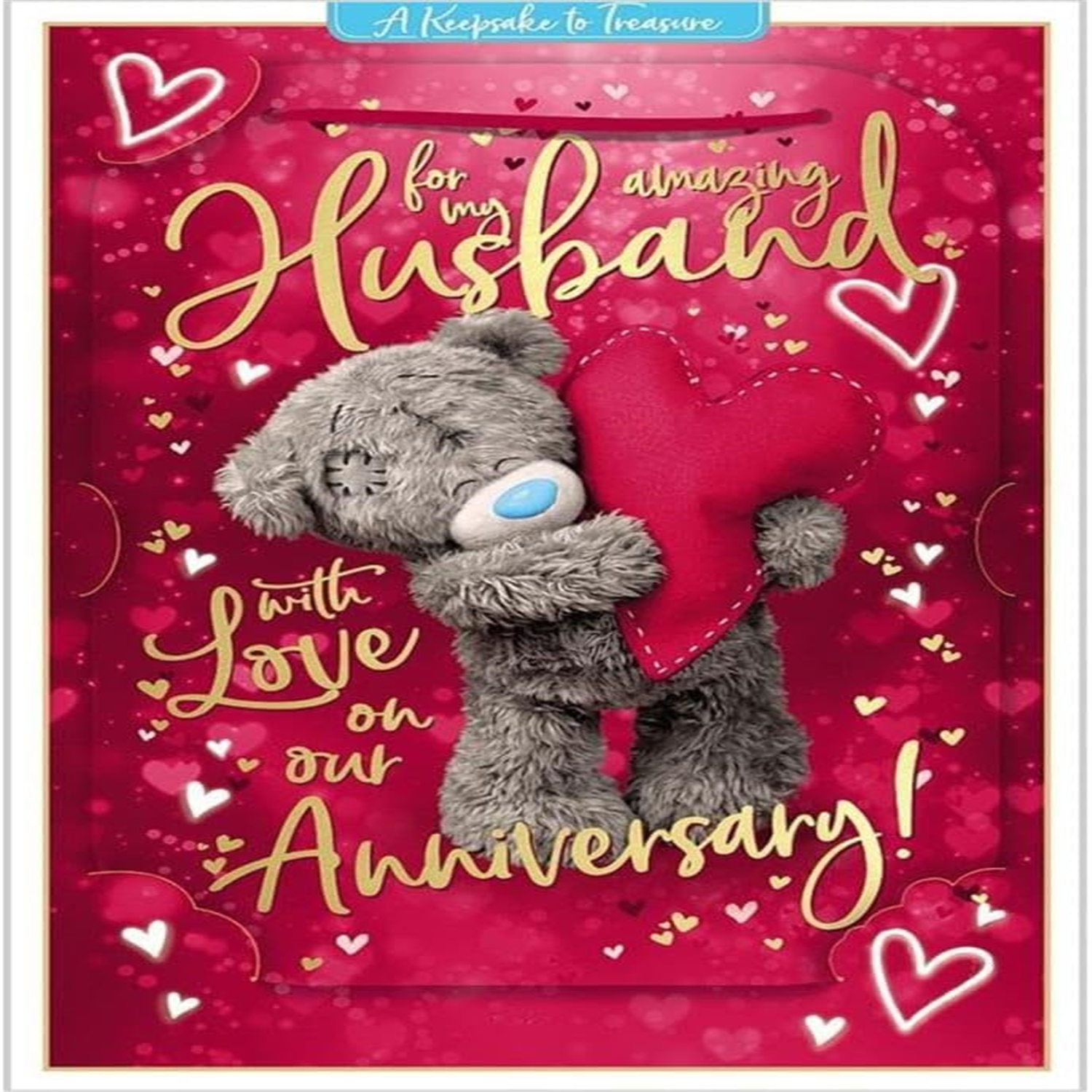 Me to You Tatty Teddy Anniversary 3D Keepsake Card For My Amazing Husband 6 x 9 Inches - Official Collection - Image 3