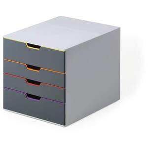 Varicolor Desktop Organiser 4 Drawer Colour Coded Storage - A4+
