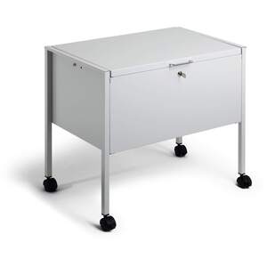 Locking Lid Suspension File Trolley - 80 A4 Folders - Grey