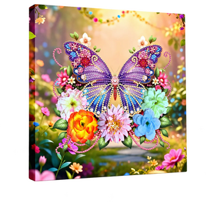 Syntego Butterfly Diamond Art Canvas Board Kit 25 x 25 cm