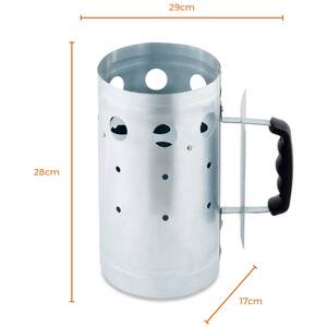 S/STEEL Charcoal Starter Pan Stainless Steel shot 21562469
