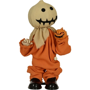 Halloween Scarecrow Decoration, Light-Up Eyes & Sound Activation