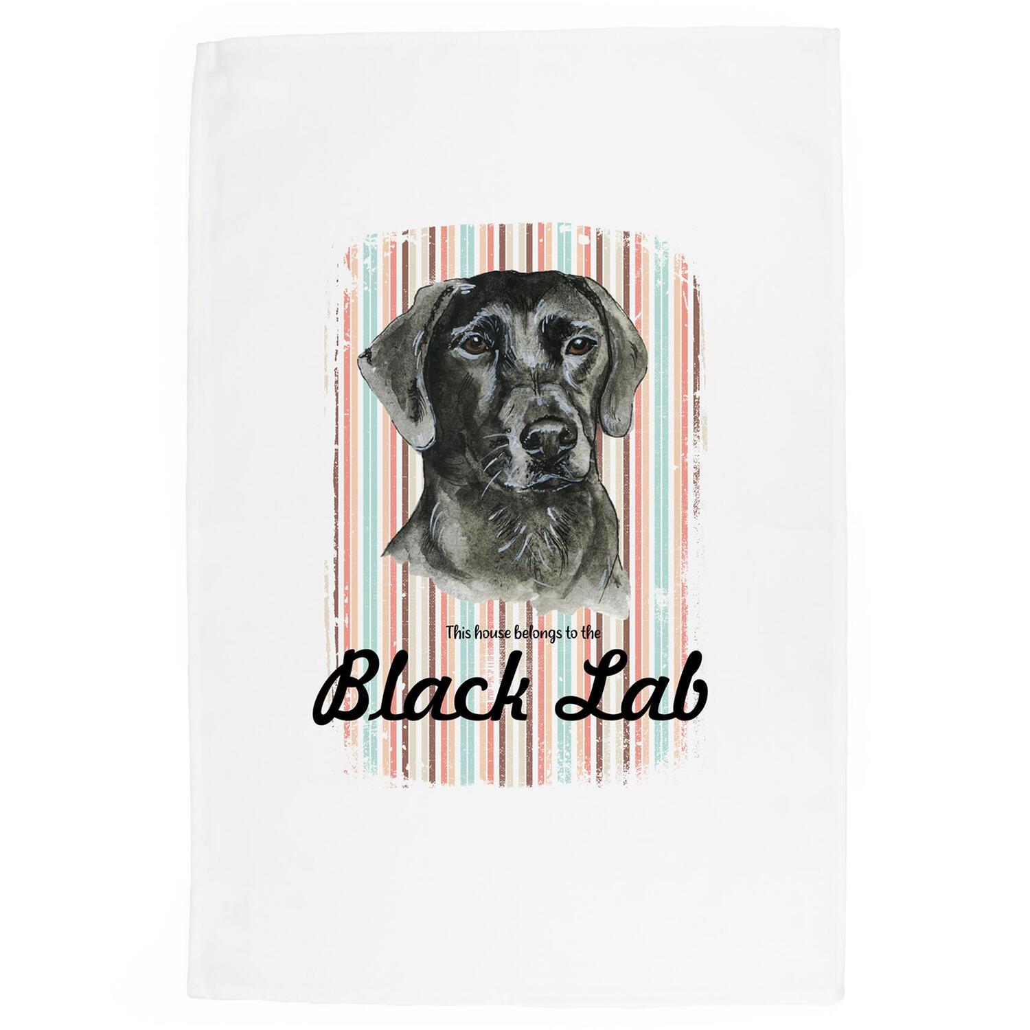 B&Q - Black Labrador Tea TowelNovelty Dog Themed Gift Kitchen Linen/dish Cloth - Image 2