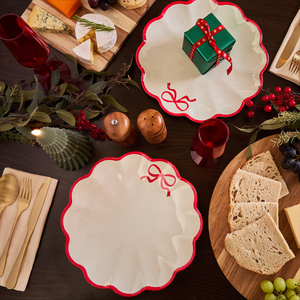 OHS 2 Pack Bow Scalloped Plate