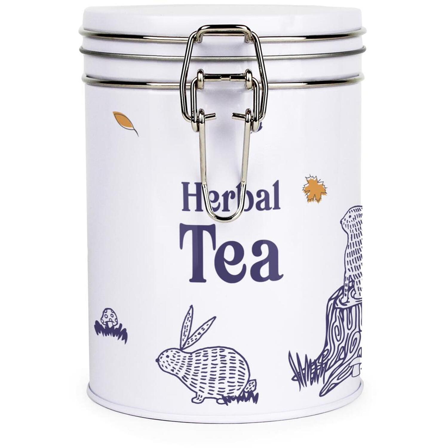 Purely Home Woodland Rabbits Clip-Lid Kitchen Storage Canister - Herbal Tea