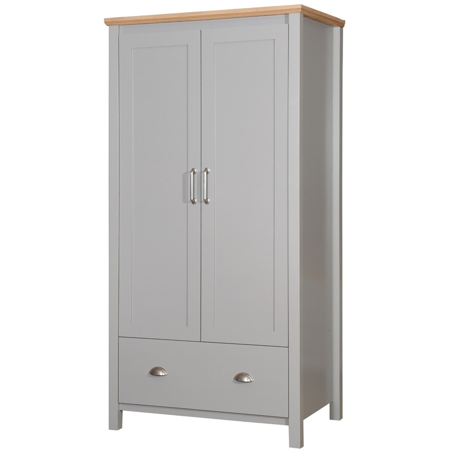 Timber Art Design UK - Eaton 2 Door Wardrobe - Grey thumbnail