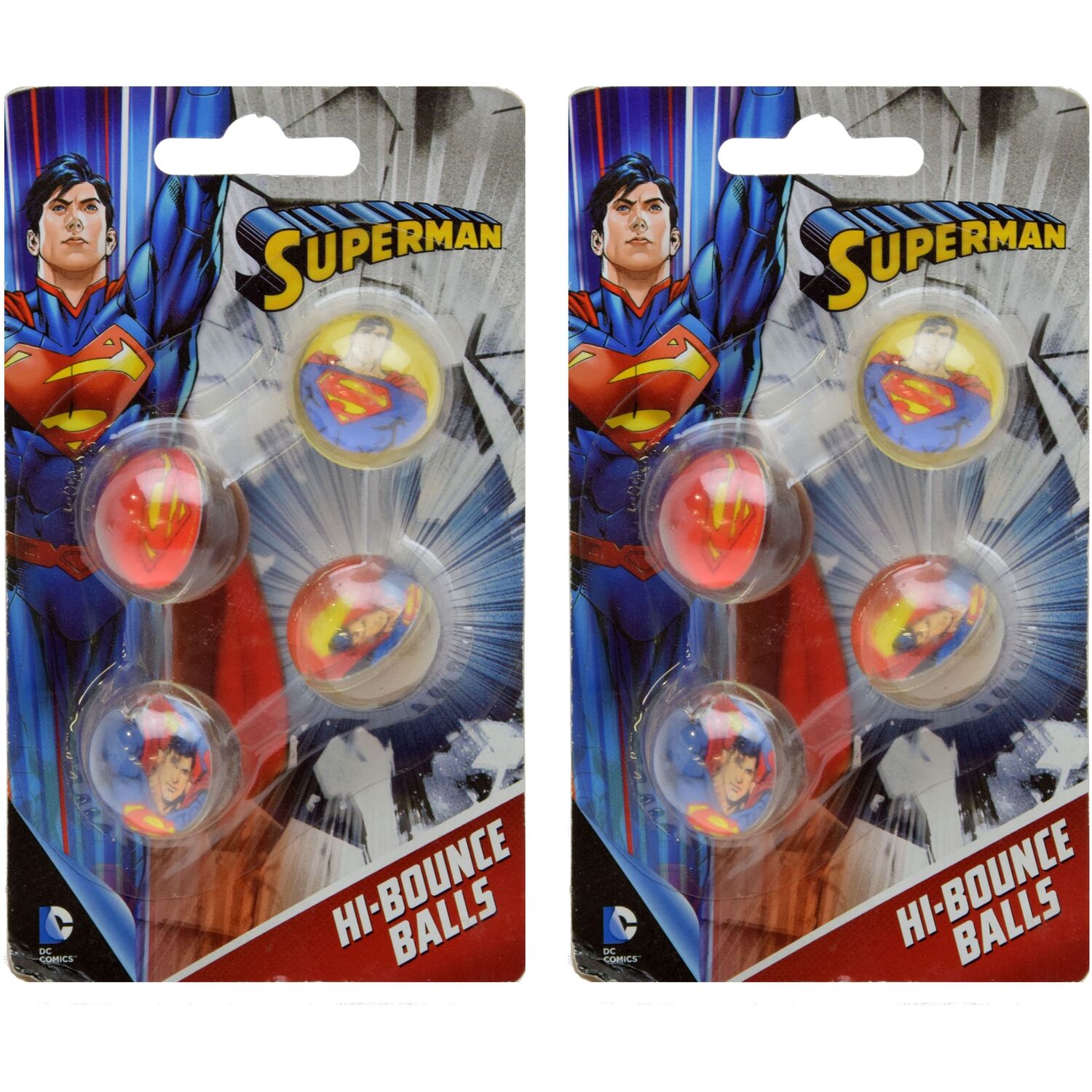 Image of Superman Man Of Steel Bouncy Balls Twin Pack (Eight Balls) - Red