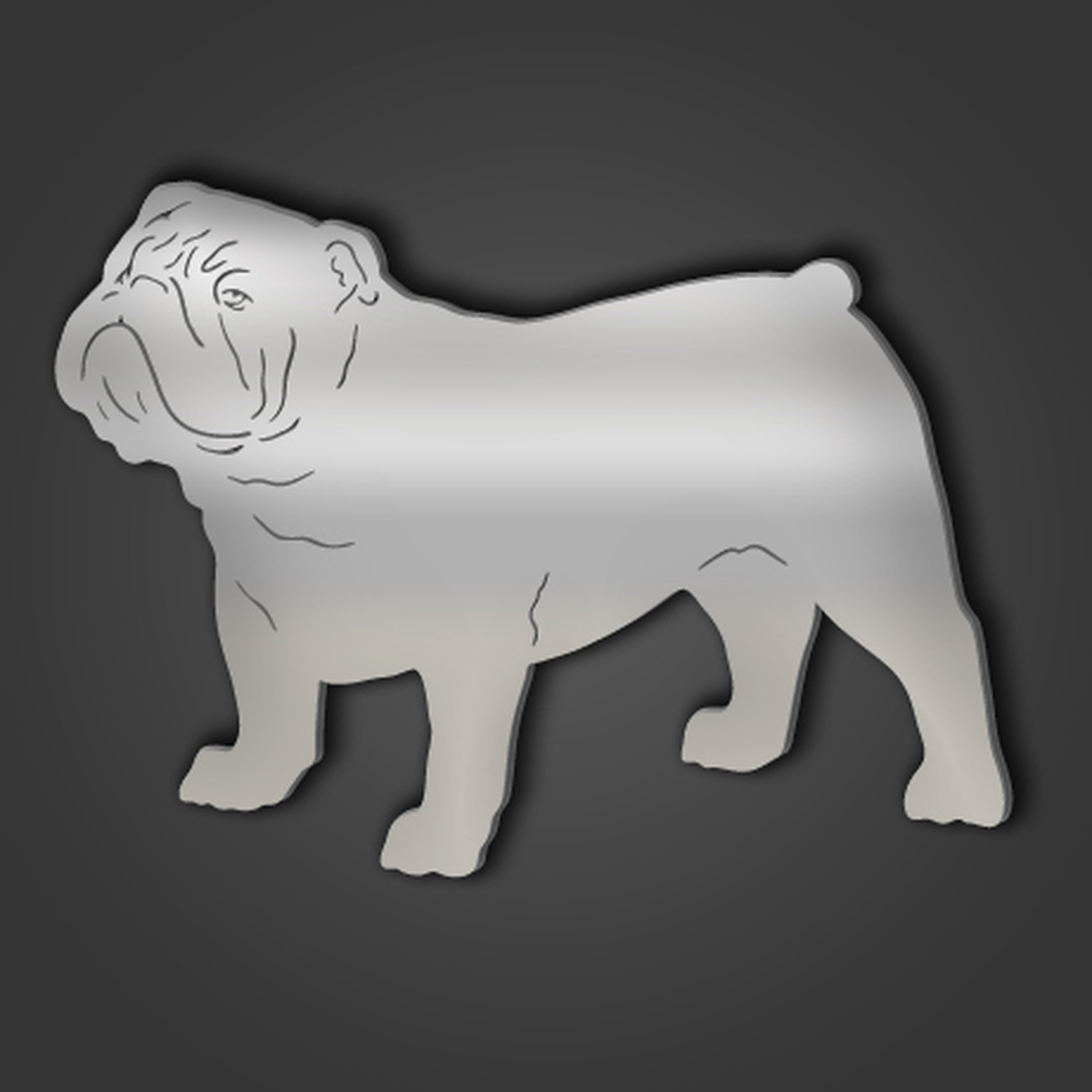 Image of Bulldog Silver Acrylic Mirror - Silver