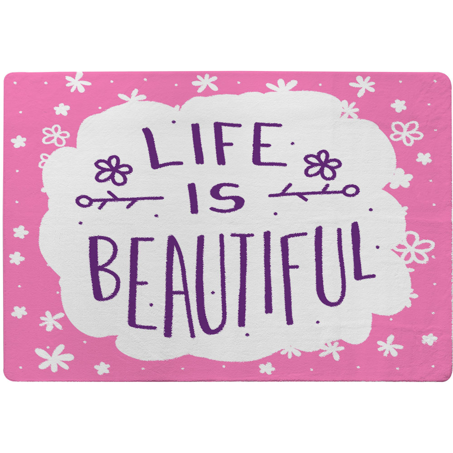 Life Is Beautiful Designer Rug - Pink / 200cm thumbnail