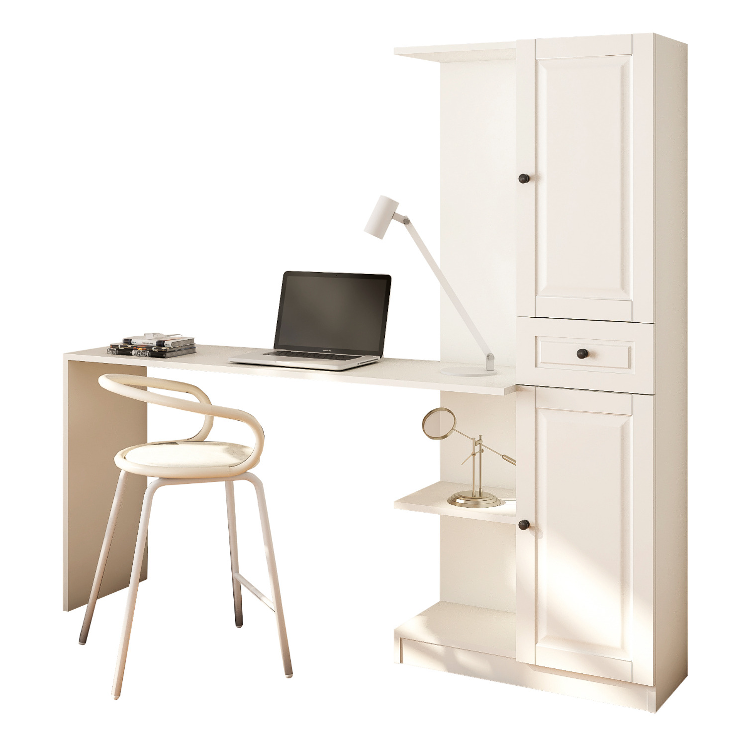 MAISON White Storage Desk - White thumbnail