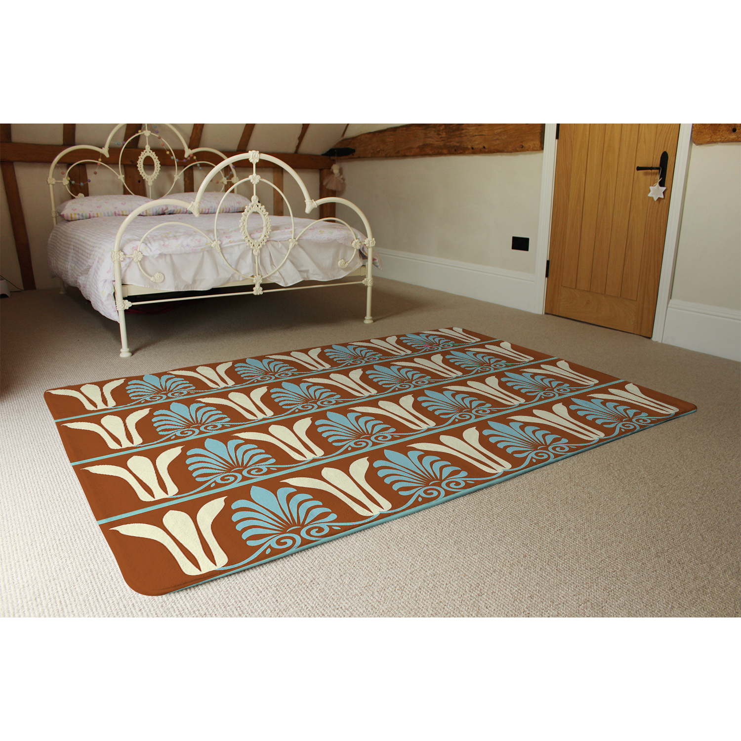 Ornament Pattern Rug Egyptian Flower Ornament Pattern Rug