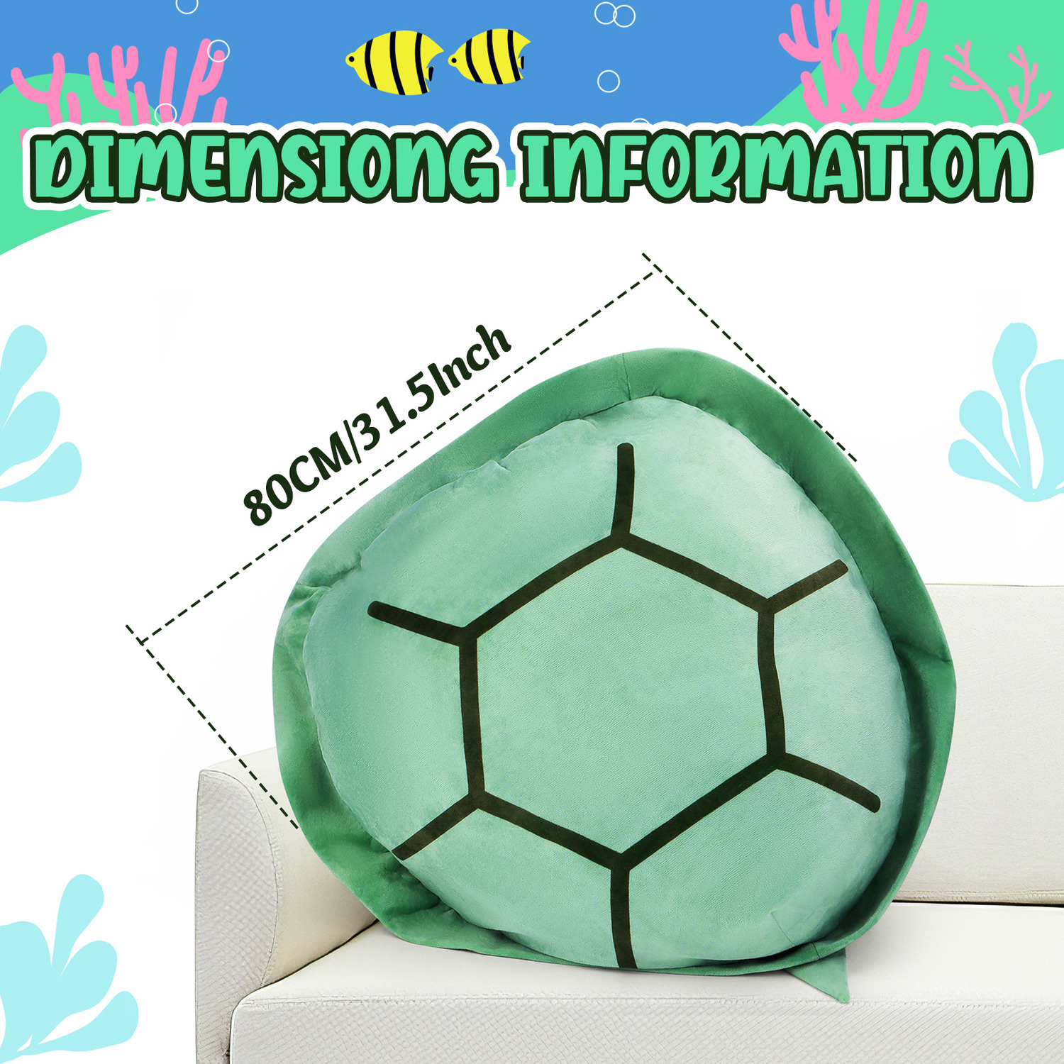 Wearable Turtle Shell stuffed Animal - Large