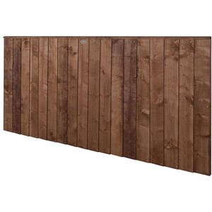 Pressure Treated Brown Vertical Board Fence Panel