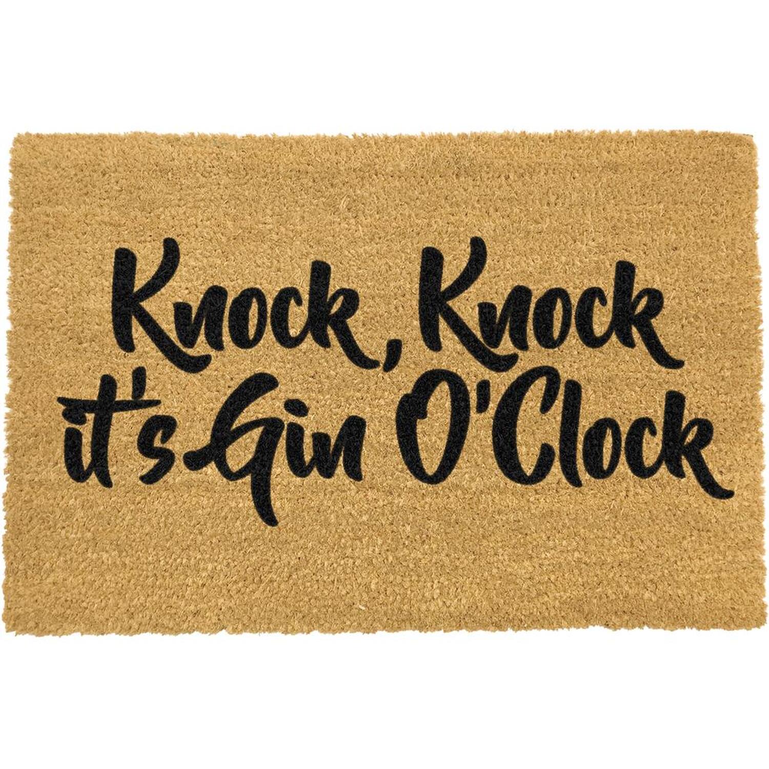 Gin O Clock Doormat - Brown