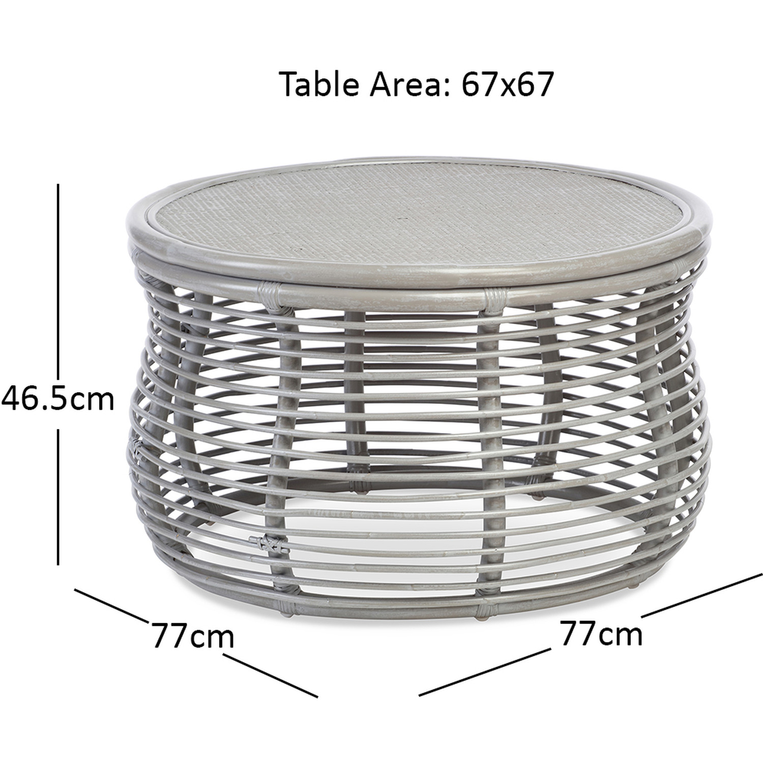Royal Round Coffee Table Grey - Grey