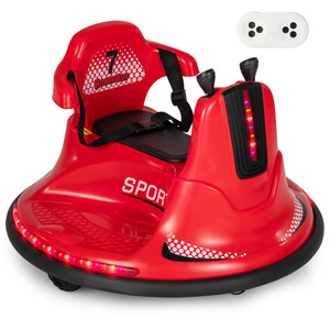 Costway 6V Battery Powered Bumper Car-Red