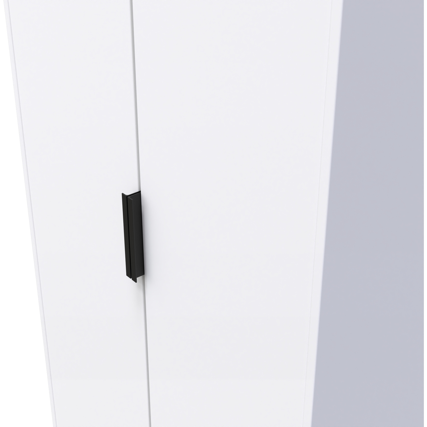 Diego Ready Assembled Tall Plain Wardrobe - White Matt