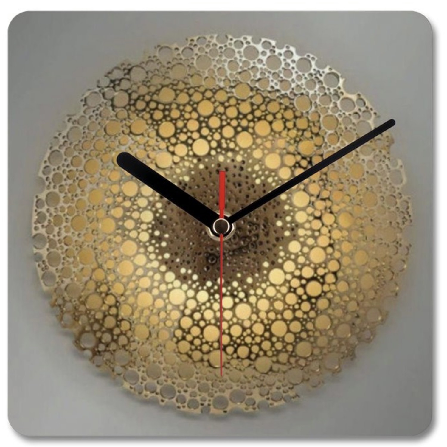 Gold circle art wall clock