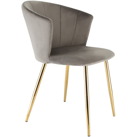 Ella Velvet Accent Chair with Metal Legs