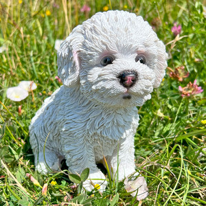 Bichon Frise Puppy Dog Garden Animal Statue