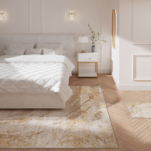 Distressed Galaxy Marble Effect Living Area Rug