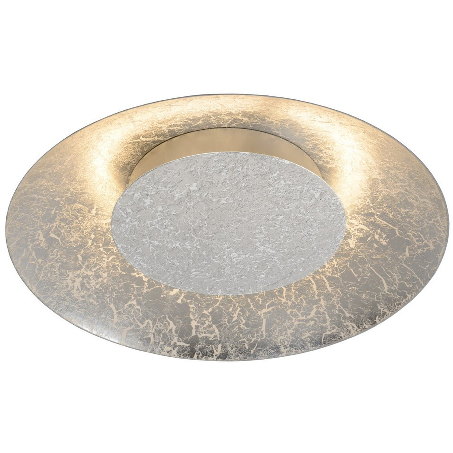 Foskal Modern Flush Ceiling Light Silver - Silver / 34.5cm thumbnail
