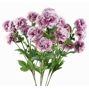 Pack of 6 x Artificial Carnation Stem - 24 Flowers
