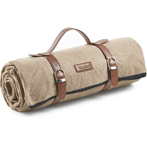 Beige / 180cm Picnic Blanket with Faux Leather Carry Handle shot 5183398