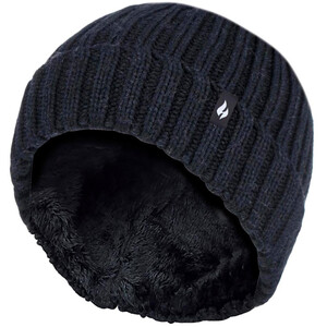 Heat Holders Girls Thick Chunky Ribbed Beanie Hat with Bobble