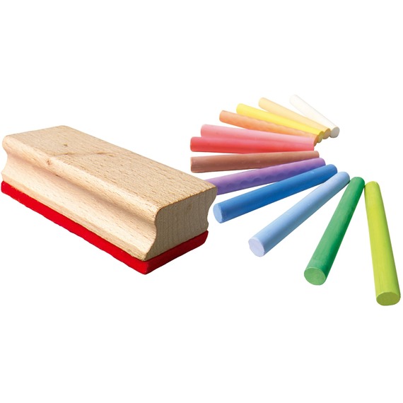 Coloured chalk with wiper