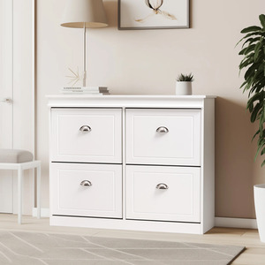 2-Tier Flip Down Shoe Cabinet