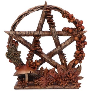 Autumnal Floral Decorative Pentagram Ornament