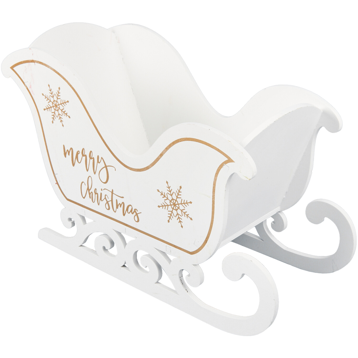 Wooden Merry Christmas Sleigh