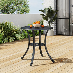 Double Layer Cast Aluminum Garden Coffee Table