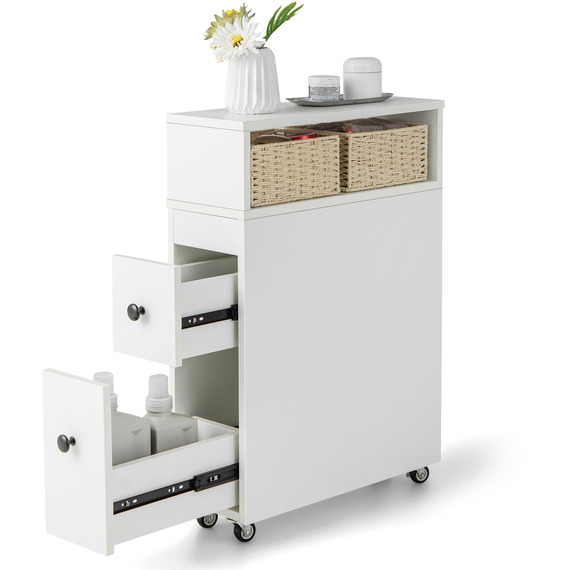 Movable Bathroom Storage Cabinet
