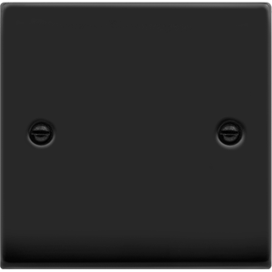Matt Black 1 Gang Blank Plate