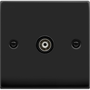Matt Black Single Isolated Coaxial Socket