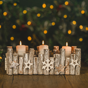 Birch Wood Tealight Holder