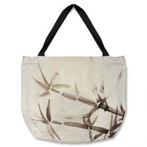 Japanese painting of bamboo Designer Tote bag