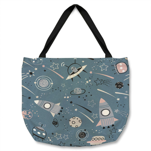 Spaceships And Planets With Stars Tote bag