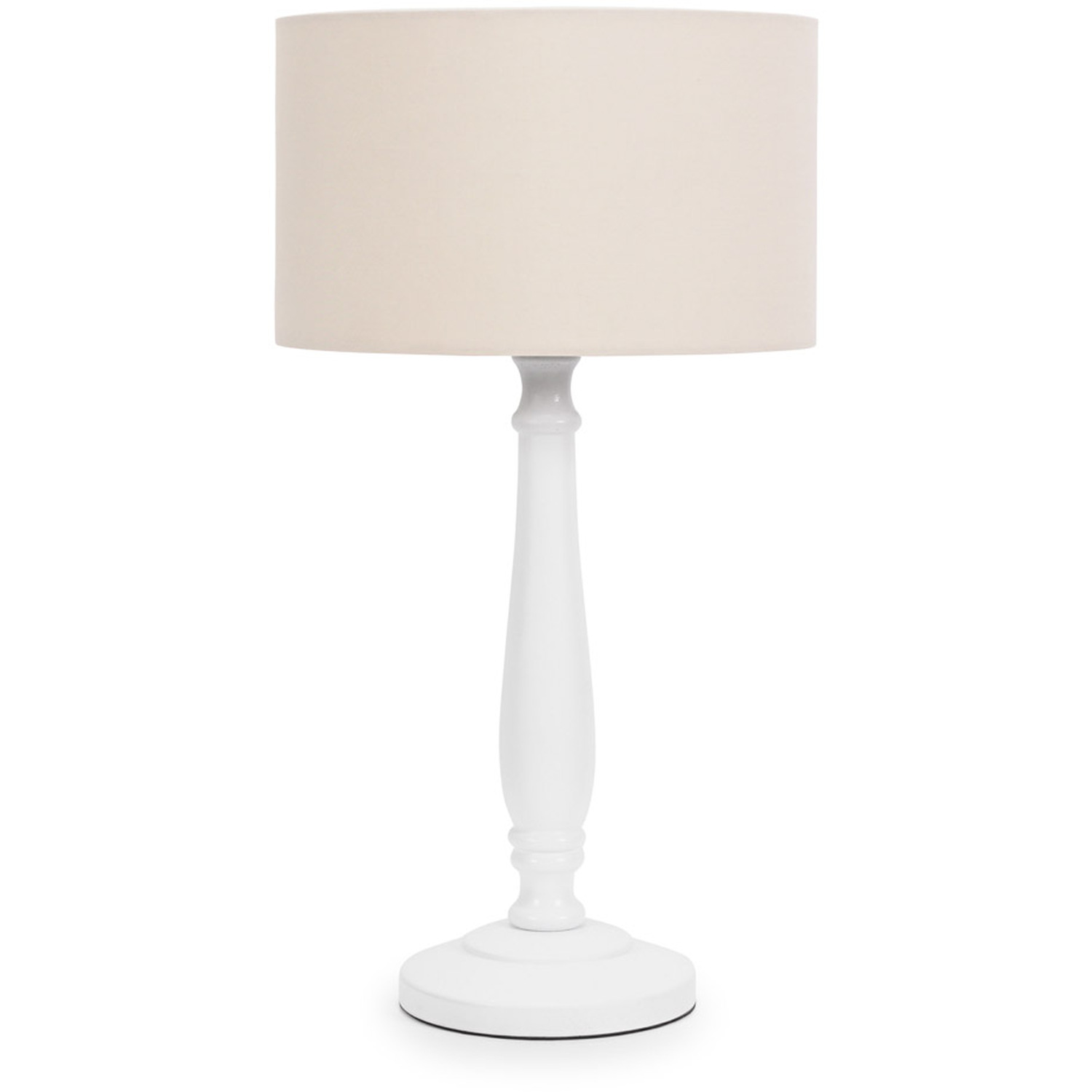 Victoria White Table Lamp Drum Shade - Natural / Yes