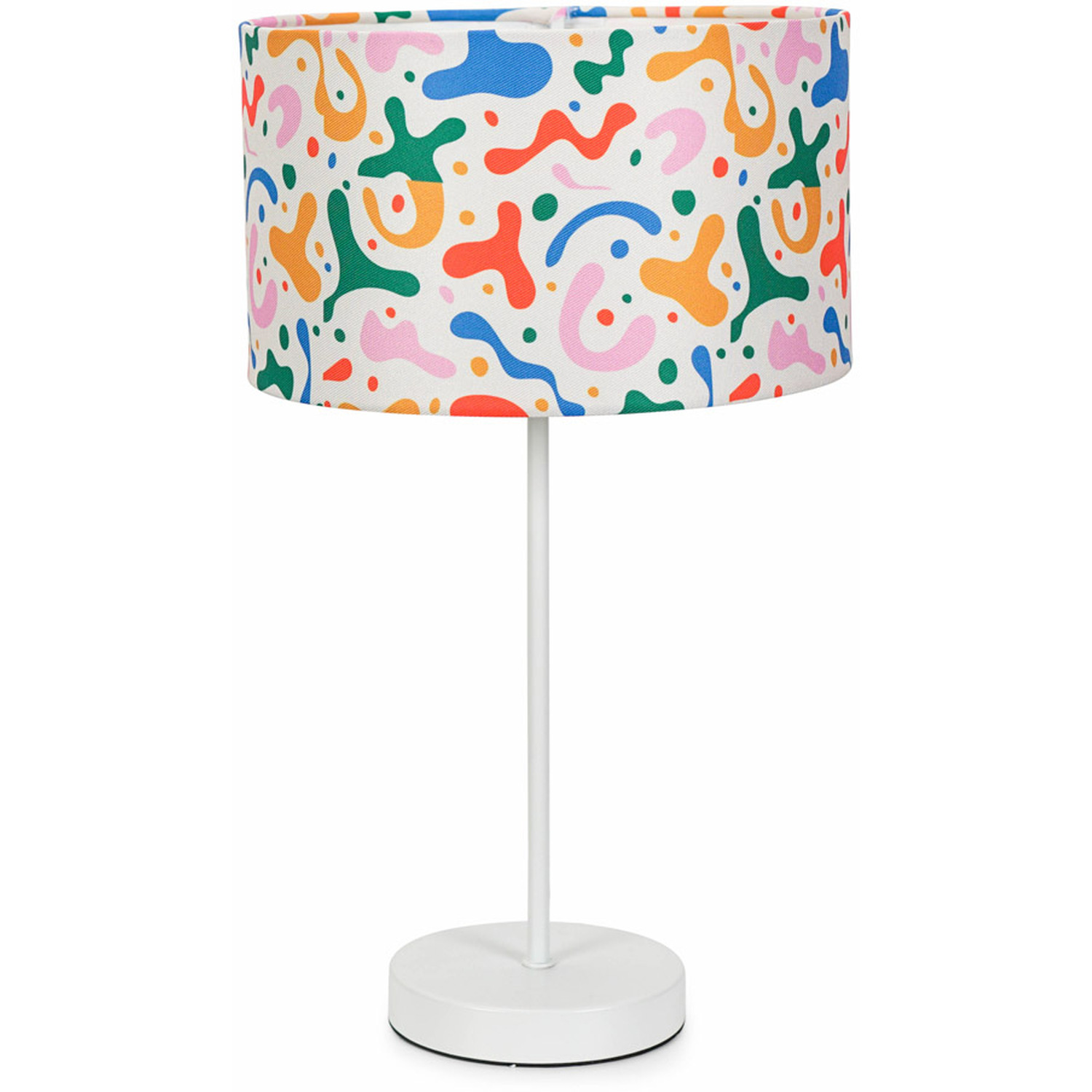 Charlie White Table Lamp Abstract Shade - White / Bulb Included