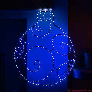 Christmas Bauble with 245 LEDs in Blue and White