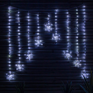 Christmas Snowflake Curtain Lights with 267 LEDs