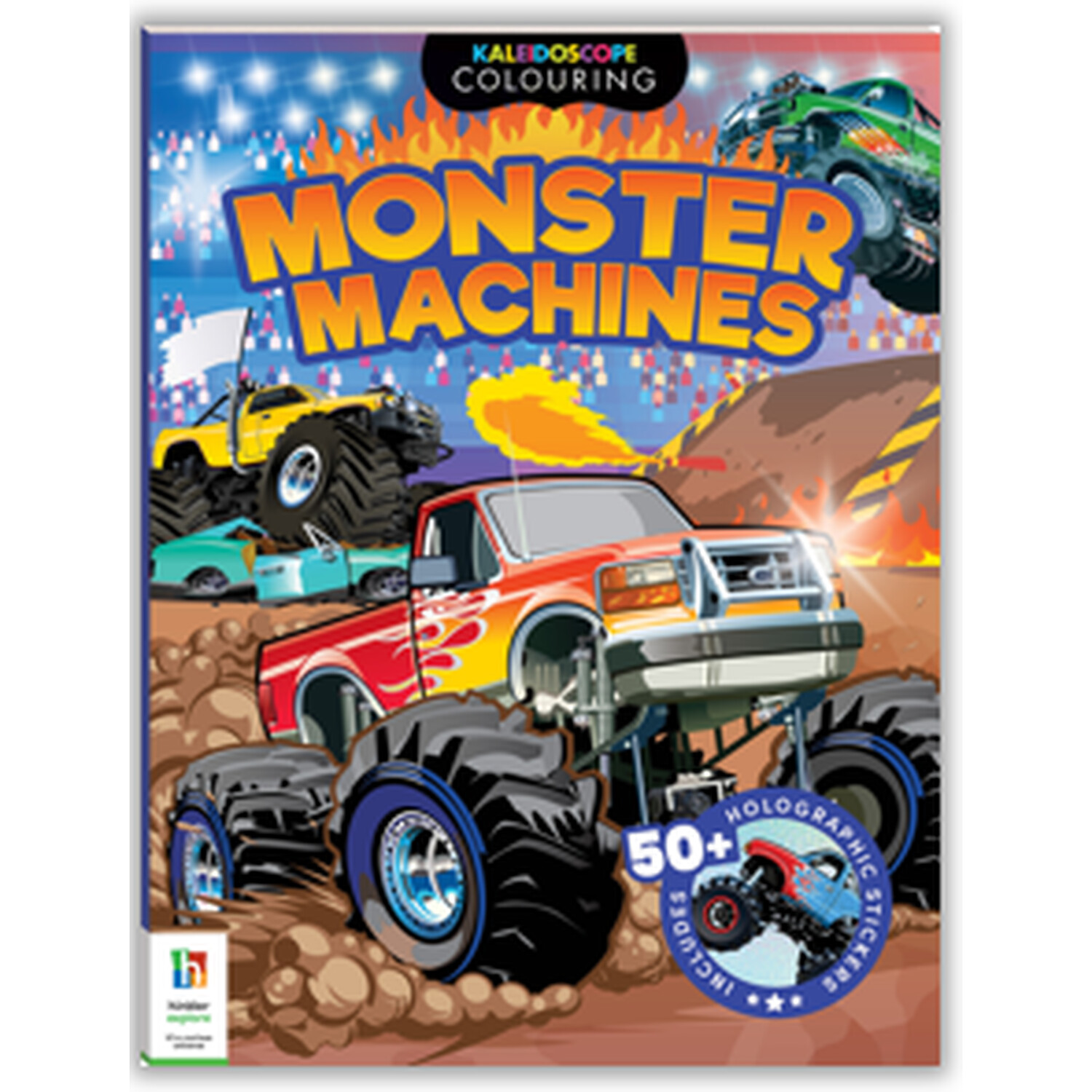 Kaleidoscope Monster Trucks Colouring Book - Multicolour