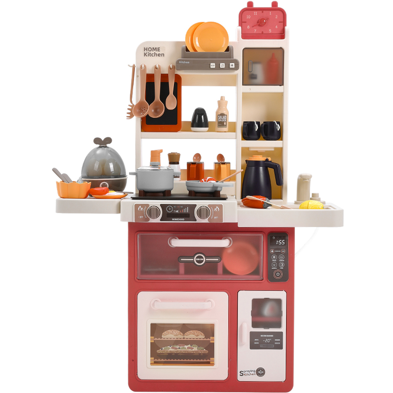Kidkid Role Pretend Kitchen Playset - Red