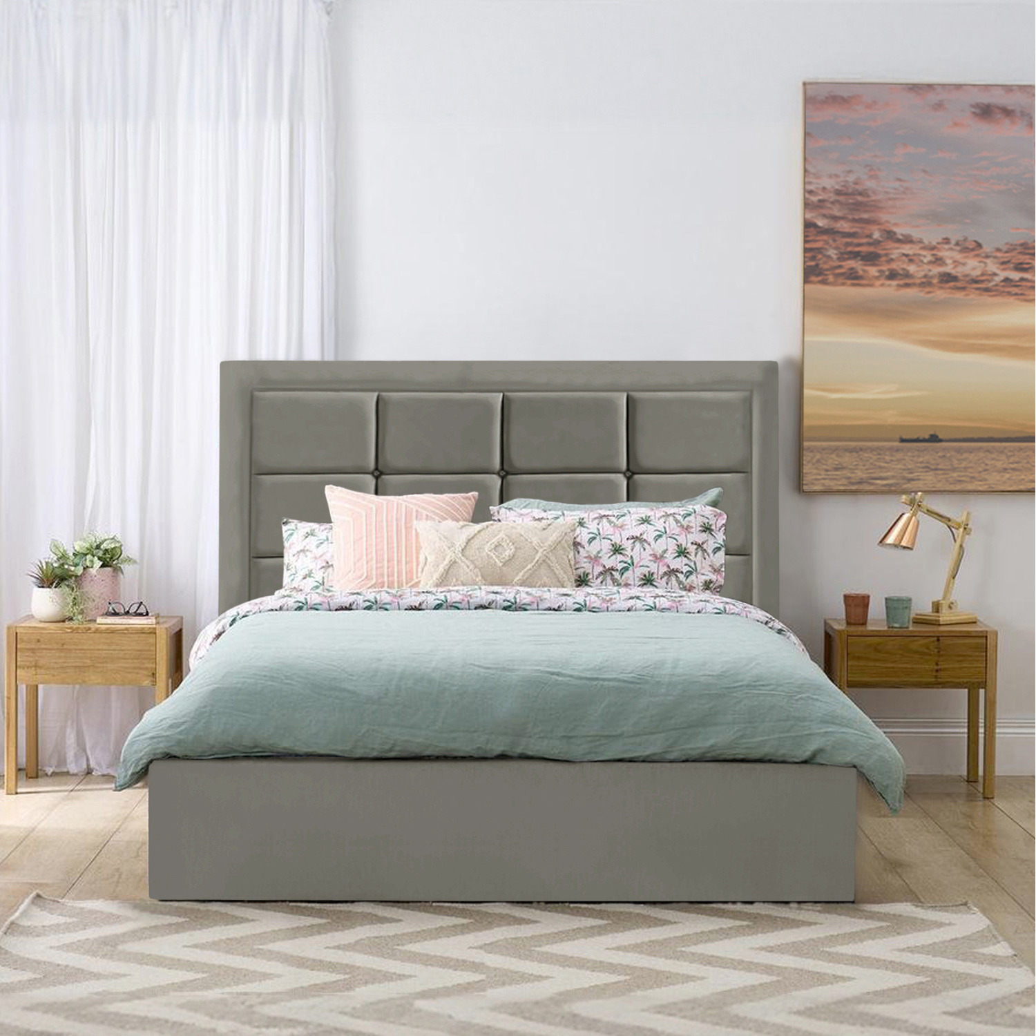 Arko Storage Bed - Grey Double