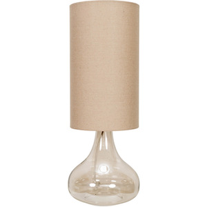 Sylvie Squat Base Glass Table Lamp with Tall Shade