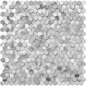 HexaGloss Aluminum Peel and Stick Tile Size 305 9 x 306 8 x 4 mm
